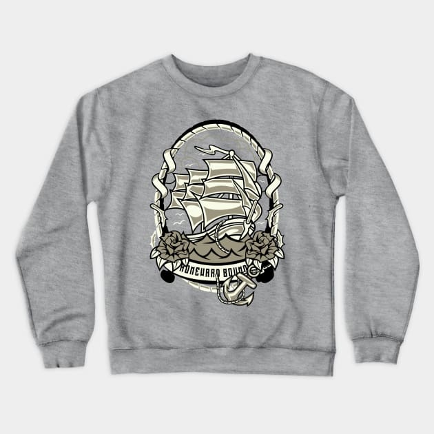 Ship Crewneck Sweatshirt by lionkingdesign